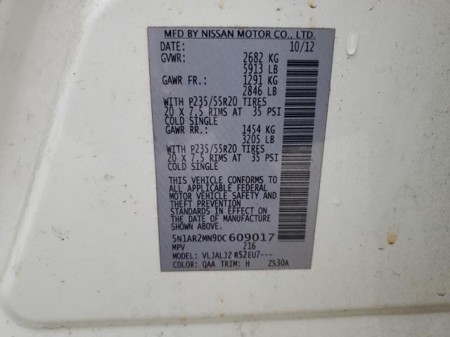 Photo 14 from auction – 2013 NISSAN PATHFINDER with VIN 5N1AR2MN9DC609017