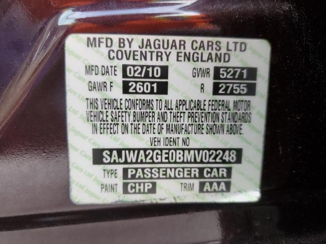 Photo 14 from auction – 2011 JAGUAR XJL SUPERC with VIN SAJWA2GE0BMV02248