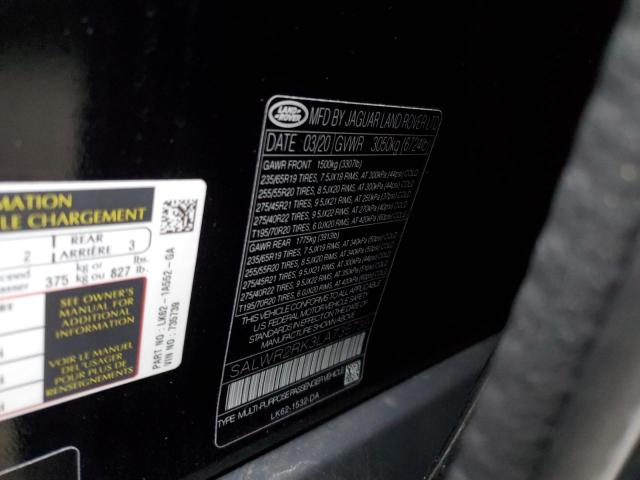 Photo 14 from auction – 2020 LAND ROVER RANGE ROVE with VIN SALWR2RK3LA735739