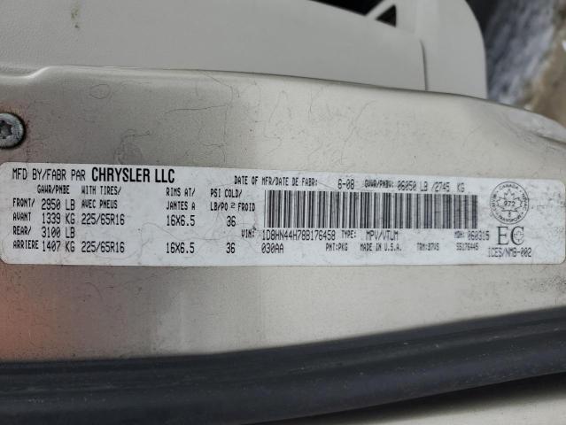 Photo 14 from auction – 2008 DODGE GRAND CARA with VIN 1D8HN44H78B176458