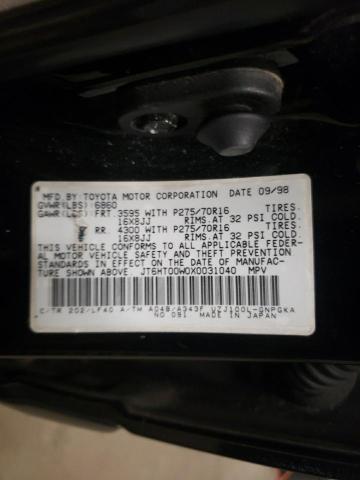 Photo 14 from auction – 1999 LEXUS LX 470 with VIN JT6HT00W0X0031040