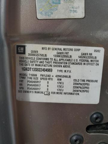 Photo 14 from auction – 2002 GMC ENVOY with VIN 1GKDT13S822494969