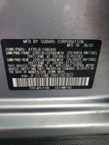 Photo 14 from auction – 2022 SUBARU CROSSTREK with VIN JF2GTHMC8NH286960
