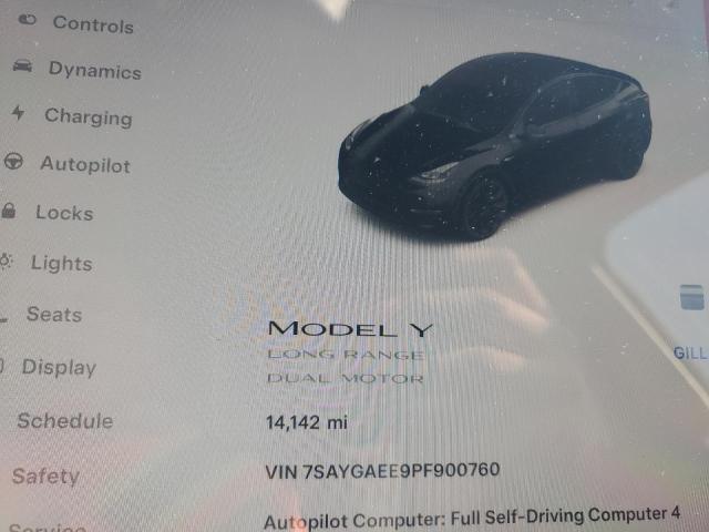Photo 9 from auction – 2023 TESLA MODEL Y with VIN 7SAYGAEE9PF900760