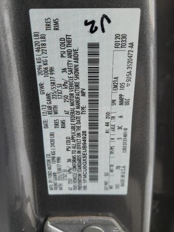 Photo 14 from auction – 2014 FORD ESCAPE SE with VIN 1FMCU0GX5EUB94928