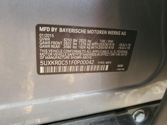 Photo 14 from auction – 2015 BMW X5 XDRIVE3 with VIN 5UXKR0C51F0P00042