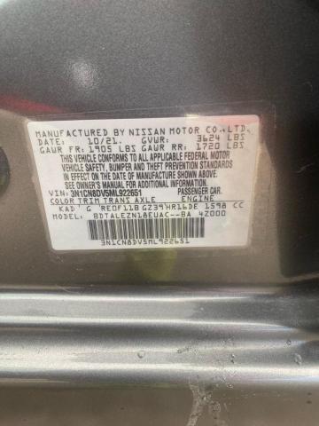 Photo 10 from auction – 2021 NISSAN VERSA S with VIN 3N1CN8DV5ML922651