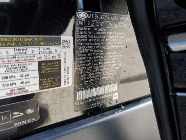 Photo 14 from auction – 2022 LAND ROVER RANGE ROVE with VIN SALGS2RU3NA462850