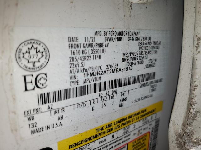 Photo 14 from auction – 2021 FORD EXPEDITION with VIN 1FMJK2AT2MEA81915
