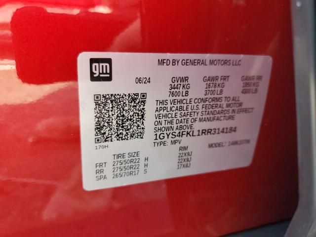 Photo 14 from auction – 2024 CADILLAC ESCALADE S with VIN 1GYS4FKL1RR314184