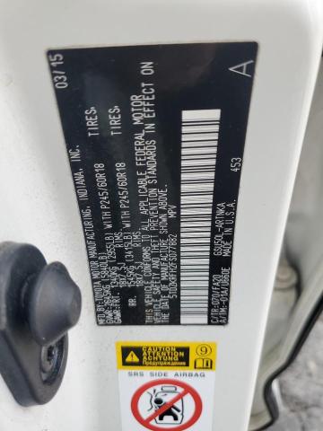 Photo 14 from auction – 2015 TOYOTA HIGHLANDER with VIN 5TDZKRFH2FS077882