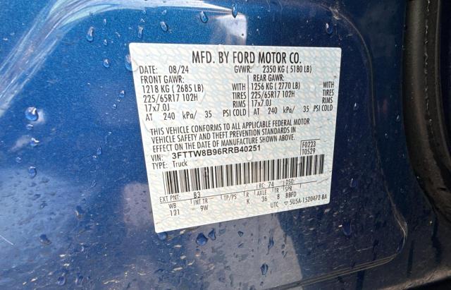 Photo 10 from auction – 2024 FORD MAVERICK X with VIN 3FTTW8B96RRB40251