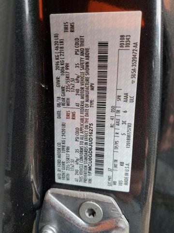 Photo 14 from auction – 2018 FORD ESCAPE SE with VIN 1FMCU0GD6JUD16275