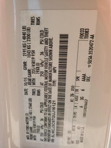 Photo 14 from auction – 2016 LINCOLN MKC RESERV with VIN 5LMCJ3C97GUJ16121
