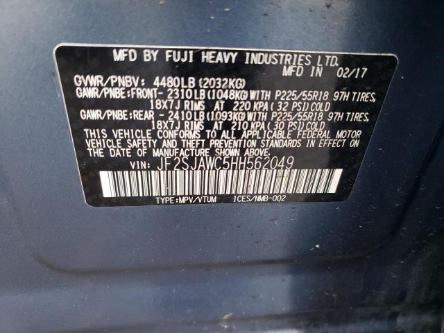 Photo 14 from auction – 2017 SUBARU FORESTER 2 with VIN JF2SJAWC5HH562049