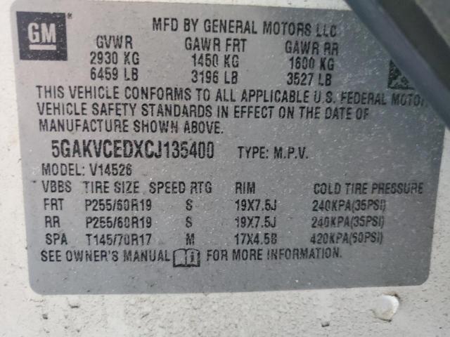 Снимка 14 от търг – 2012 BUICK ENCLAVE с VIN 5GAKVCEDXCJ135400