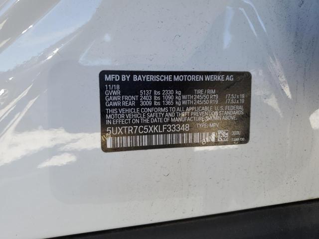 Photo 14 from auction – 2019 BMW X3 SDRIVE3 with VIN 5UXTR7C5XKLF33348