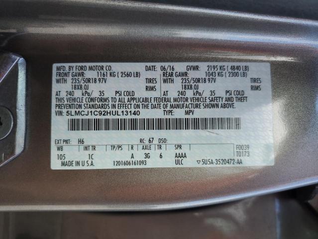 Photo 14 from auction – 2017 LINCOLN MKC PREMIE with VIN 5LMCJ1C92HUL13140