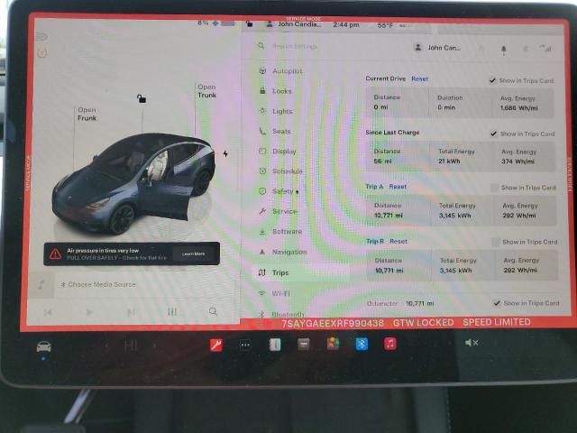 Photo 9 from auction – 2024 TESLA MODEL Y with VIN 7SAYGAEEXRF990438
