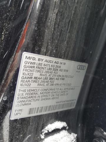 Photo 14 from auction – 2019 AUDI Q8 with VIN WA1FVAF10KD038979
