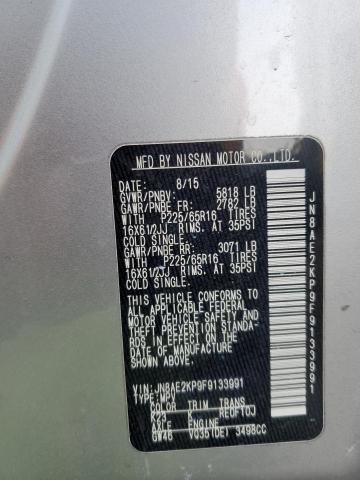 Photo 14 from auction – 2015 NISSAN QUEST S with VIN JN8AE2KP9F9133991