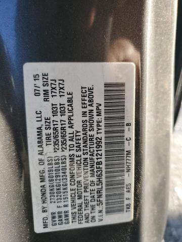 Photo 14 from auction – 2015 HONDA ODYSSEY EX with VIN 5FNRL5H63FB121992