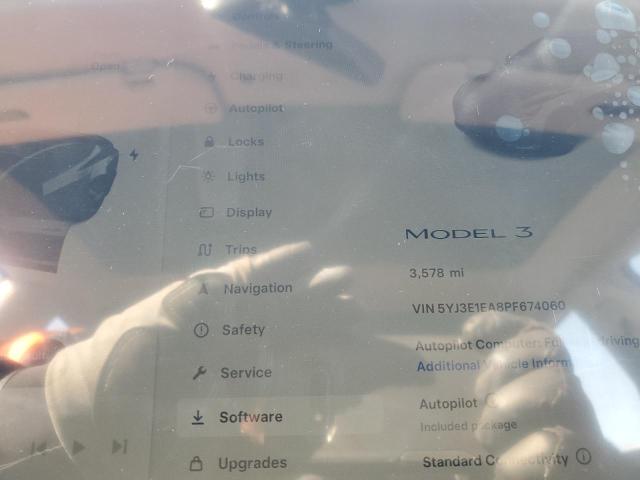 Photo 9 from auction – 2023 TESLA MODEL 3 with VIN 5YJ3E1EA8PF674060