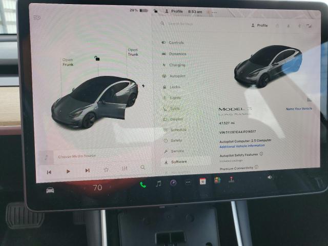 Photo 9 from auction – 2018 TESLA MODEL 3 with VIN 5YJ3E1EA4JF016517