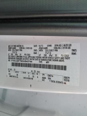Photo 14 from auction – 2016 FORD ESCAPE S with VIN 1FMCU0F79GUB43744