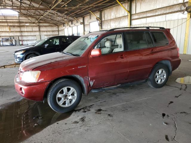 TOYOTA HIGHLANDER 2001 with VIN JTEGF21A810010885 - Photo from auction