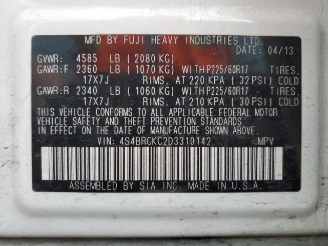 Photo 14 from auction – 2013 SUBARU OUTBACK 2. with VIN 4S4BRCKC2D3310142