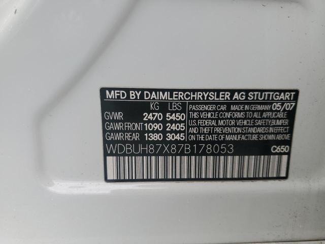 Photo 14 from auction – 2007 MERCEDES-BENZ E 350 4MAT with VIN WDBUH87X87B178053