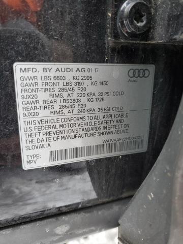 Photo 14 from auction – 2017 AUDI Q7 PRESTIG with VIN WA1VAAF72HD043251