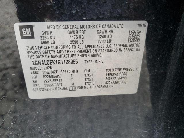 Photo 14 from auction – 2016 CHEVROLET EQUINOX LT with VIN 2GNALCEK1G1128955