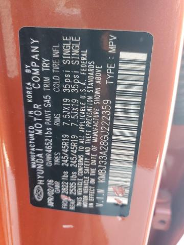 Photo 14 from auction – 2016 HYUNDAI TUCSON LIM with VIN KM8J33A28GU222359