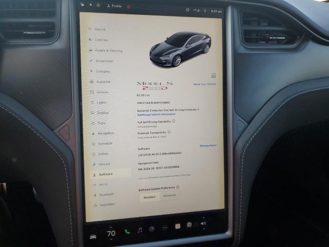Photo 9 from auction – 2019 TESLA MODEL S with VIN 5YJSA1E49KF309865