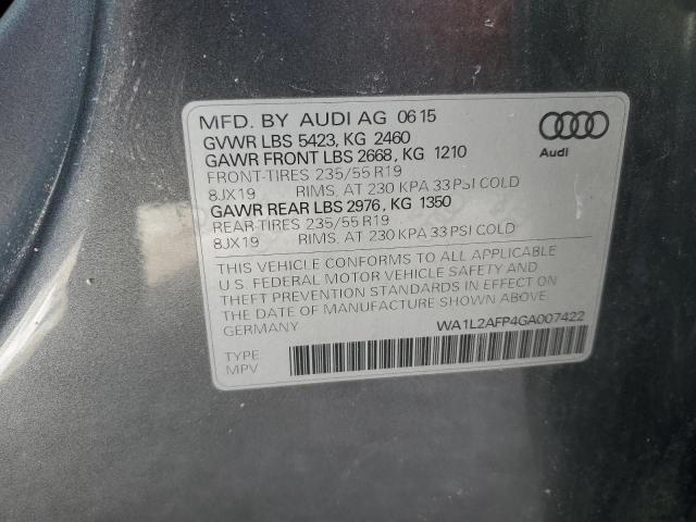 Photo 14 from auction – 2016 AUDI Q5 PREMIUM with VIN WA1L2AFP4GA007422