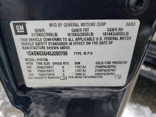 Photo 14 from auction – 2003 GMC YUKON DENA with VIN 1GKEK63U43J280798