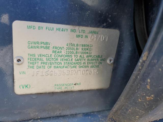 Photo 14 from auction – 2008 SUBARU FORESTER 2 with VIN JF1SG63638H700685