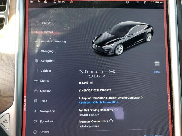 Photo 9 from auction – 2017 TESLA MODEL S with VIN 5YJSA1E29HF180579