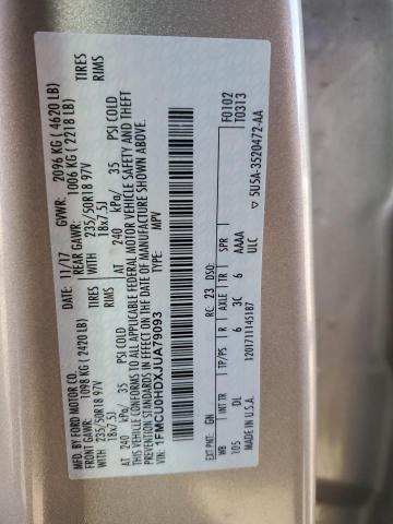 Photo 14 from auction – 2018 FORD ESCAPE SEL with VIN 1FMCU0HDXJUA79093