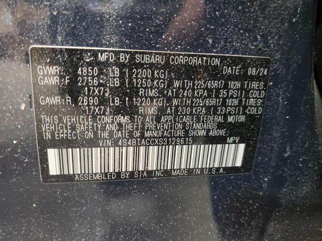 Photo 14 from auction – 2025 SUBARU OUTBACK PR with VIN 4S4BTACCXS3129615
