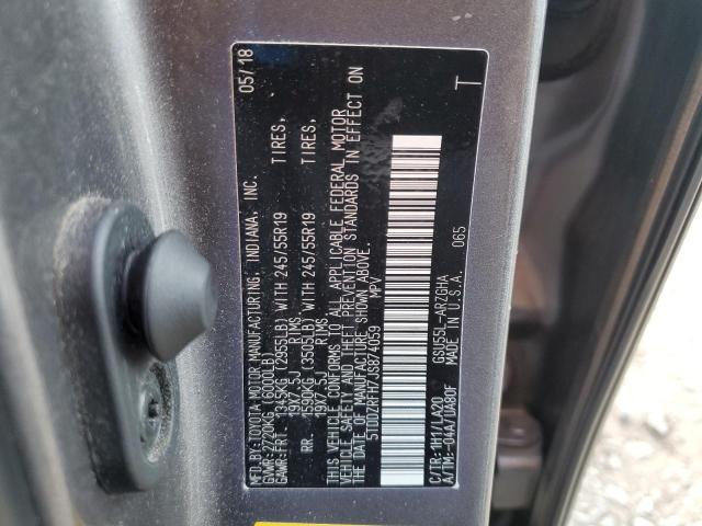 Photo 14 from auction – 2018 TOYOTA HIGHLANDER with VIN 5TDDZRFH7JS874059