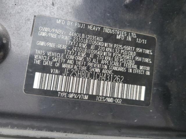 Photo 14 from auction – 2012 SUBARU FORESTER 2 with VIN JF2SHBDC1CH431262
