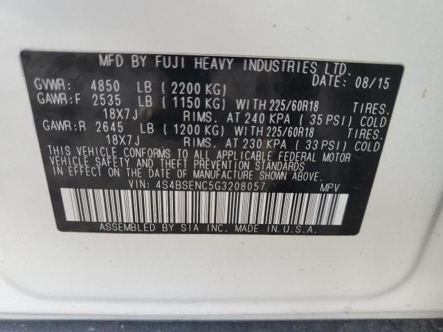 Photo 14 from auction – 2016 SUBARU OUTBACK 3. with VIN 4S4BSENC5G3208057