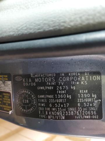 Photo 14 from auction – 2007 KIA SEDONA EX with VIN KNDMB233876120696