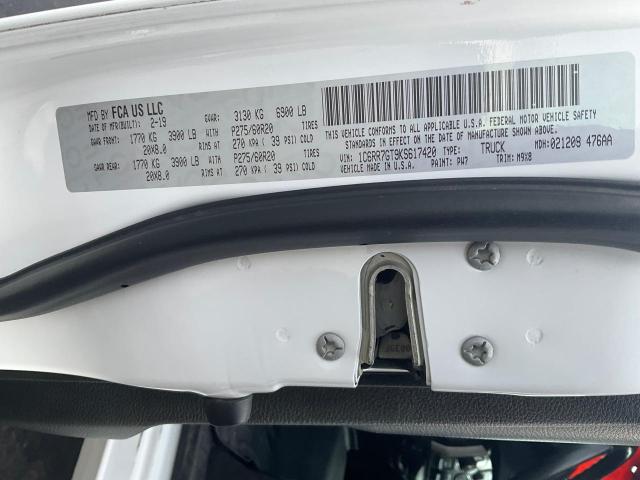 Photo 10 from auction – 2019 RAM 1500 CLASS with VIN 1C6RR7GT9KS617420