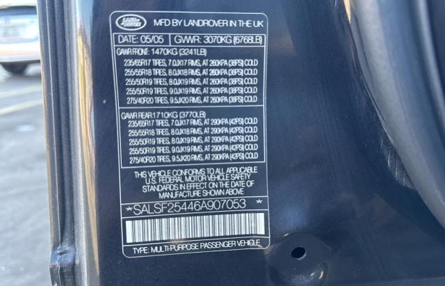 Photo 10 from auction – 2006 LAND ROVER RANGE ROVE with VIN SALSF25446A907053