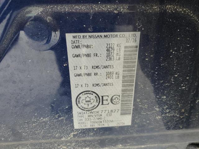 Photo 14 from auction – 2017 NISSAN ROGUE SV with VIN 5N1AT2MVXHC771827
