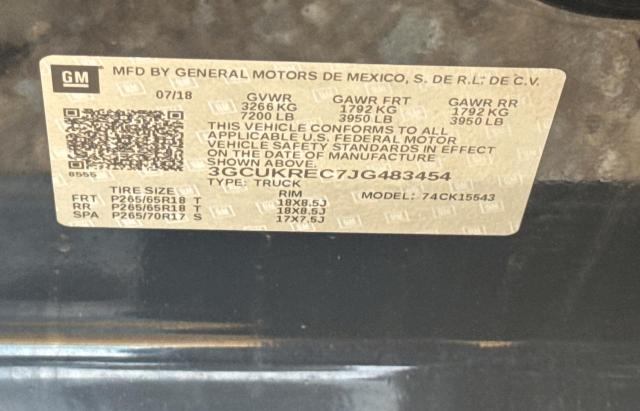 Photo 10 from auction – 2018 CHEVROLET SILVERADO with VIN 3GCUKREC7JG483454